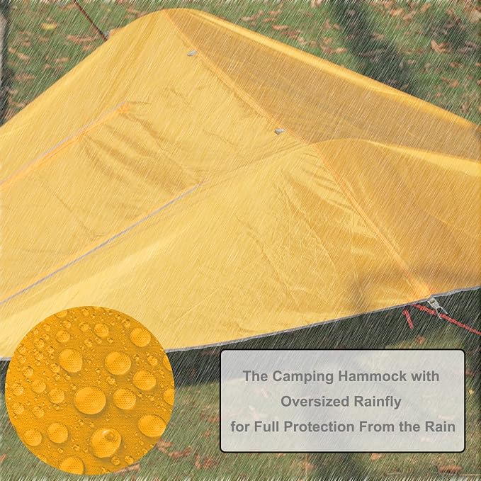 WintMing Hammock with Mosquito Net and Rain Fly Cover 3 in 1 Camping Hammock Tent 440lbs Load