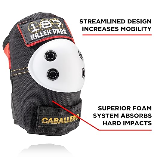 187 Killer Pads Six Pack Pad Set, Protective Gear for Elbows, Knees, and Wrists - Ideal for Skateboarding, Roller Skating, and Inline Skating