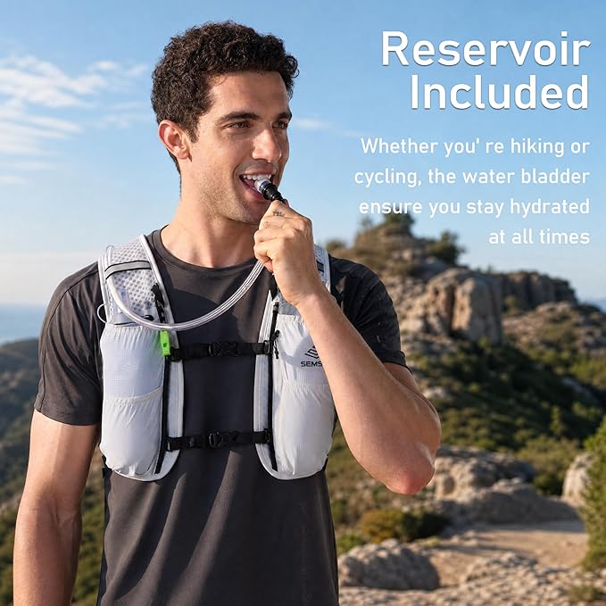 Running Hydration Vest 5L,Running Vest Pack with 1.5L Water Bladder,Lightweight Water Backpack for Hiking Running Cycling