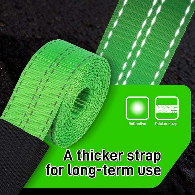 4 Pack Car Tie Down Straps for Trailers, Tire Ratchet Strap with Snap Hooks, 2" x8' 10,000lbs Break Strength -T-Handle Car Hauler Tire Lasso Wheel Straps for Hauling UTV, Truck, SUV