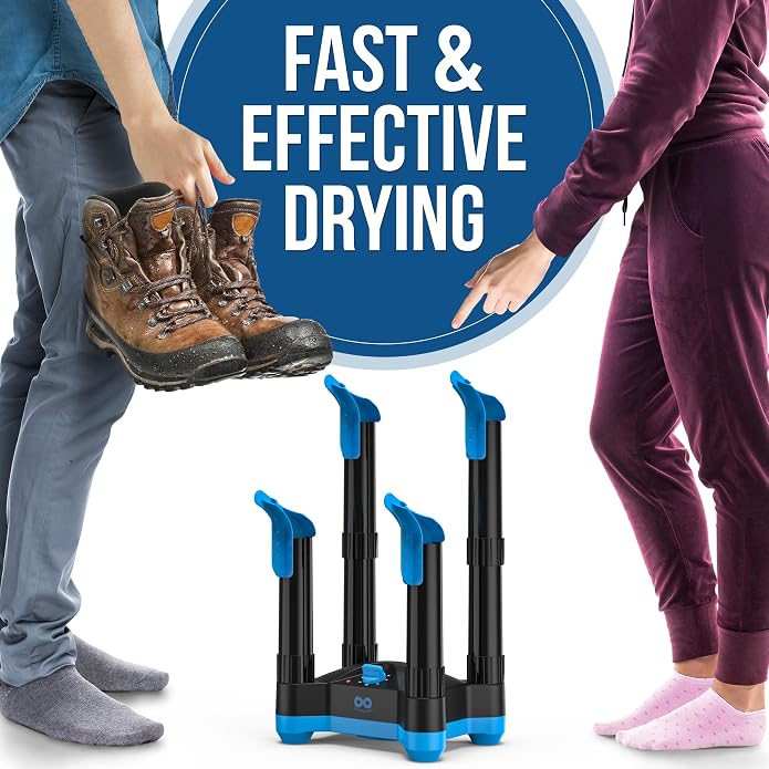 Everlasting Comfort Electric Boot Dryer for Work Boots, Silent Portable Shoe Dryer with Timer for Shoes, Boots and Cleats