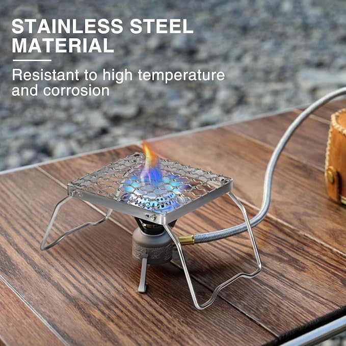 REDCAMP 6" Small Folding Campfire Grill with Mini Alcohol Stove