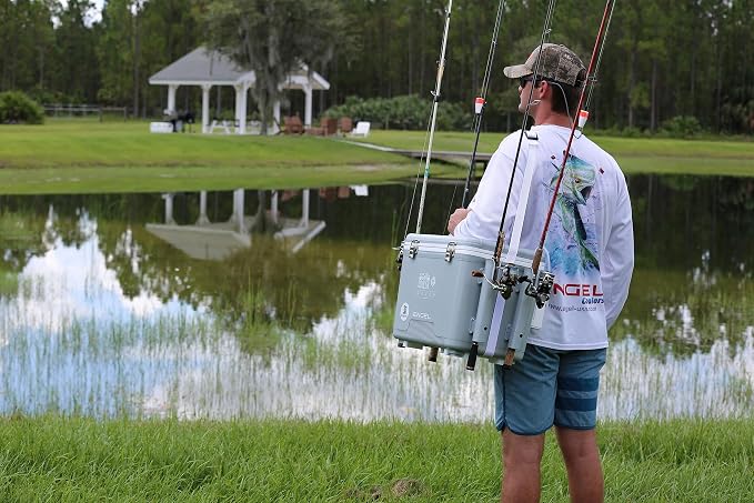ENGEL Live Bait Cooler PRO for Fishing - Portable Minnow and Bait Bucket with Lithium-Ion Rechargeable Aerator