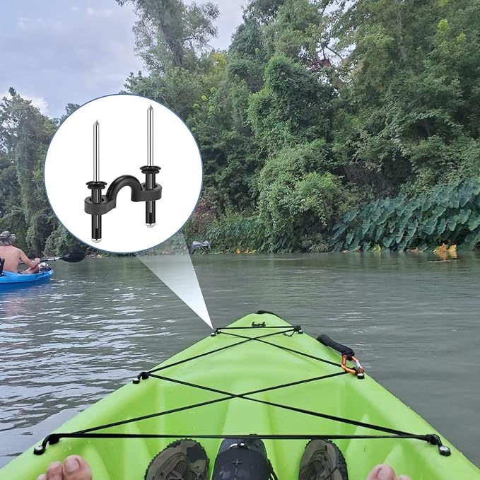 HLOGREE Kayak Handles 2/4 Pack,Kayak Carry Handle with Rivets,Kayak Replacement Handles,Kayak Handles for Emotion/Pelican/Hobie/Lifetime/sit on top/Ocean/Wilderness Accessories,Kayak Parts
