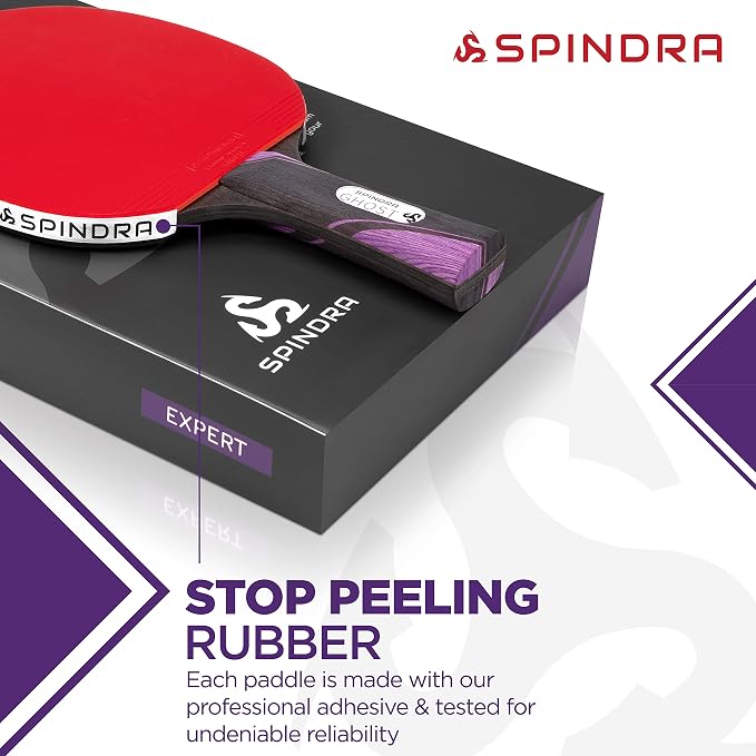 Performance Ping Pong Paddles, Advanced-Expert Table Tennis Paddles For Each Skill Level With Professional Rubbers & Carbon Layered Blades, 2025 Upgrade With Protective Case to Boost Your Game