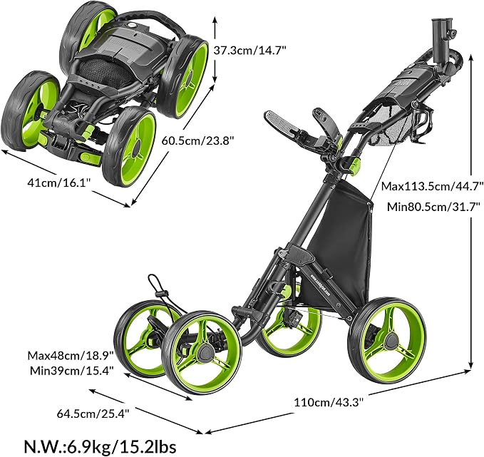 Caddytek Golf Explorer V8 Superlite Deluxe Push Cart