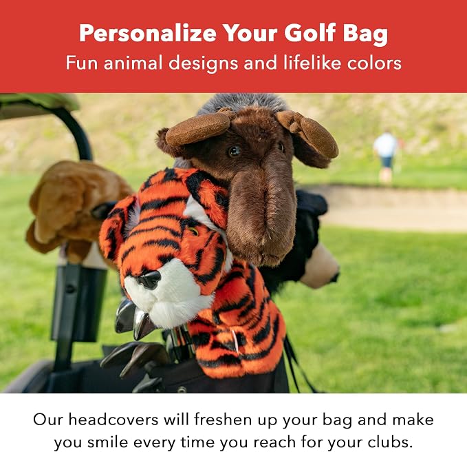Daphne’s Headcovers Tiger Headcover Funny Golf Club Cover Stylish Protection for Club Driver Headcover for Men and Women