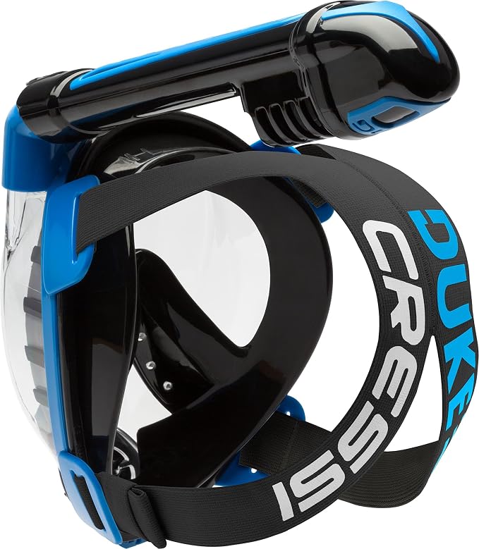 Cressi Adult Snorkeling Full Face Mask - Wide Clear View, Anti-Fog System - Easy Breathing: Safety First - New 2019 - Duke Dry: Designed in Italy: Quality Since 1946