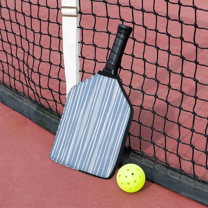 Stripe Design Pickleball Paddle Cover - Protective Polyester Sleeve for Paddles