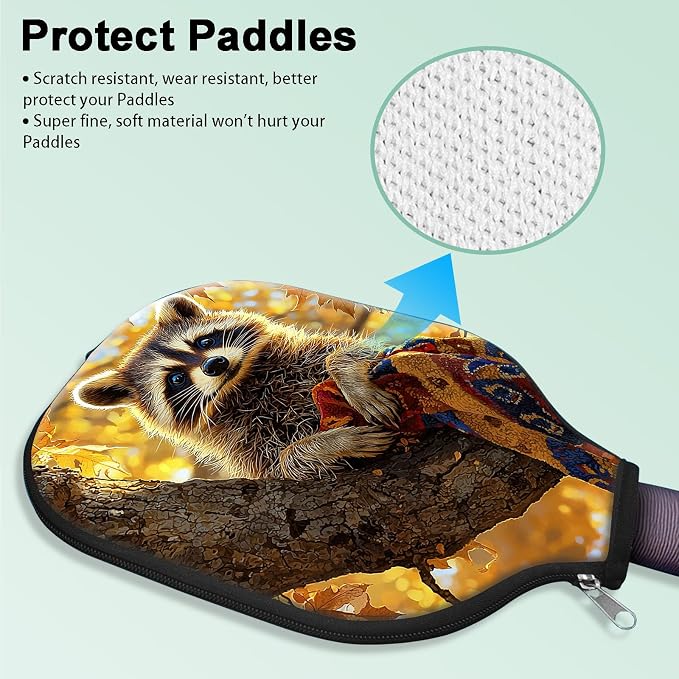 Pickleball Paddle Cover- Premium Water-Resistant Racket Sleeves with Reinforced Zippers, Universal Fit for USAPA Standard Paddles, Extra Padding Protection 6