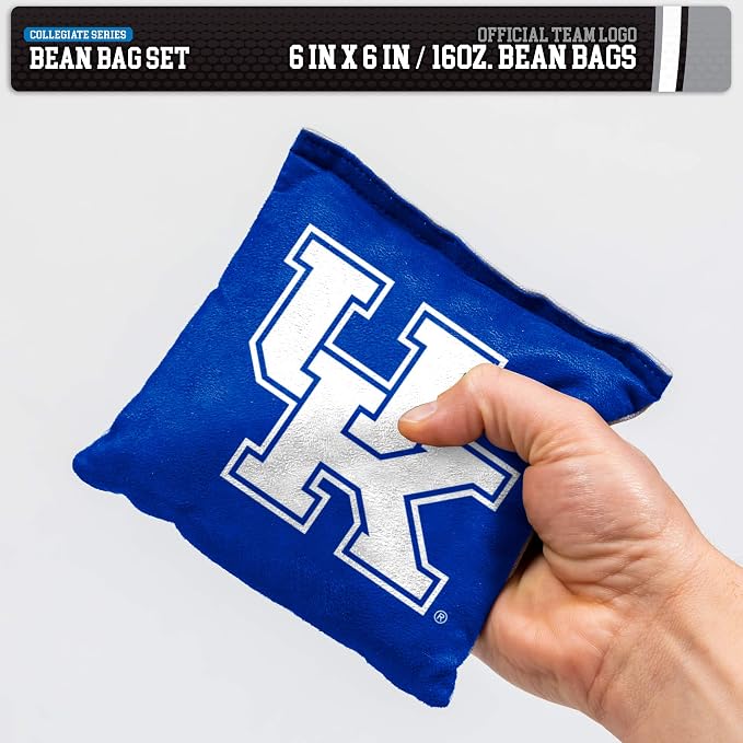 NCAA College Dual Sided Bean Bags by Wild Sports, 8 Count, Premium Toss Bags for Cornhole Set - Great for Tailgates, Outdoors, Backyard