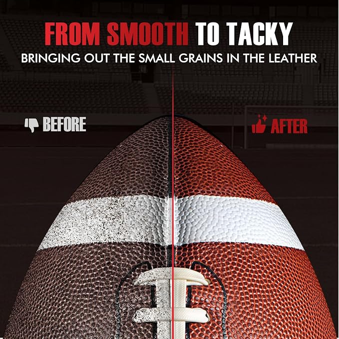 Football Prep Kit - for Secure Grip & Improved Tack, Football Accessories & Leather Football Mud - Designed for Professional & Youth Football Players, Complete Set with 2 Wax Bars & 1 Brush