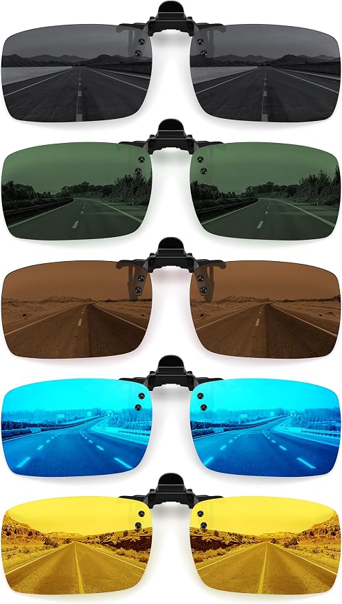 STORYCOAST Clip On Sunglasses for Men Women Polarized Fit Over Prescription Glasses Sports Fishing Driving