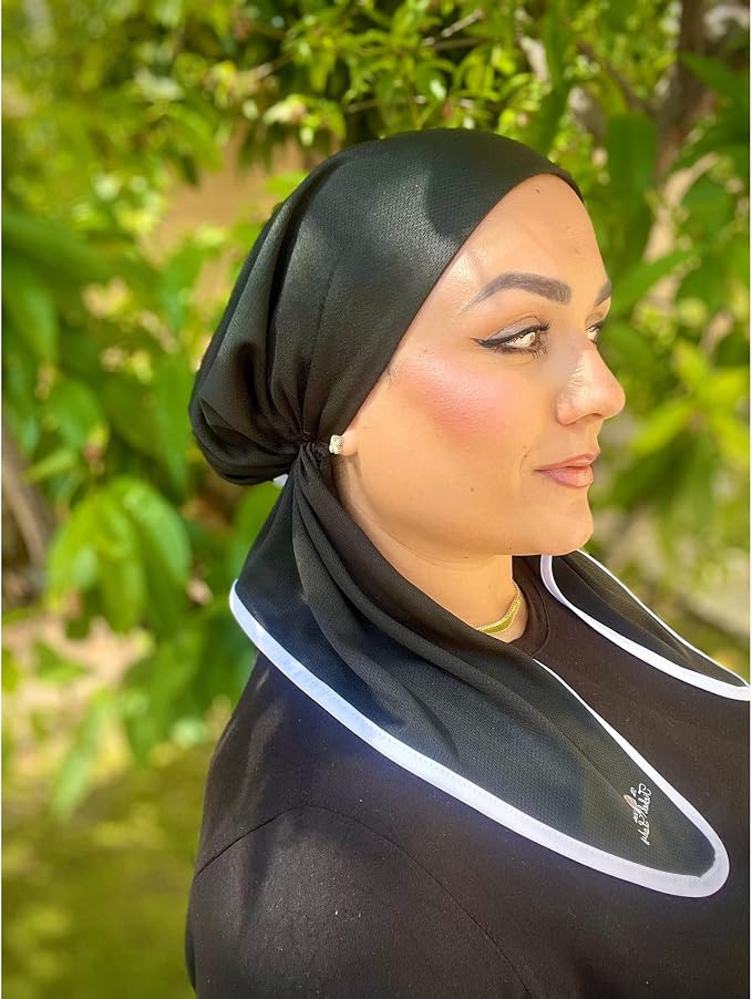 Dry Fit Pretied Activewear Head Scarf, Non-Slip Velvet Band Attached, Lightweight Adjustable Headcover