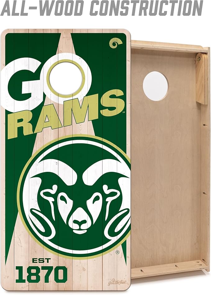 YouTheFan NCAA 2’ x 4’ Professional Wood Cornhole Game