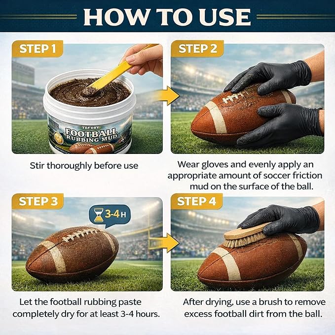 TBTFW 16oz/8oz Football Rubbing Mud, Newly Upgraded Baseball Mud, The Baseball & Football Mud Used By The Pros, Suitable for Various Leather Ball Sports