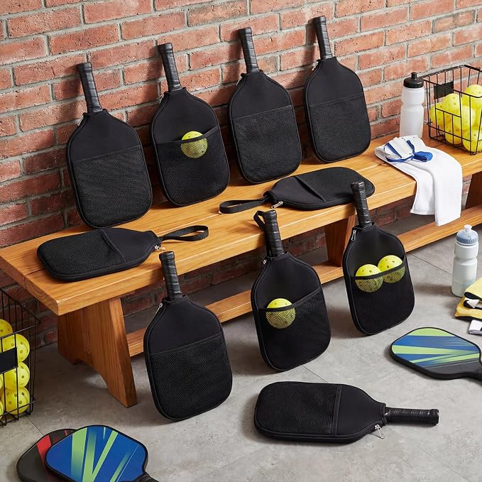 12 Pcs Paddle Cover Compatible with Pickleball Paddle Cover Neoprene Racket Sleeve with Zipper, Protection Covers for Men Women
