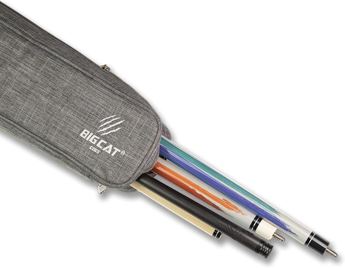 Big Cat Cues Billiards Pool Cue Stick Soft Case for Professionals and Casual Players