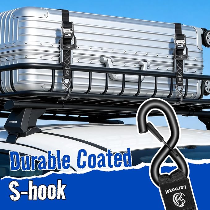 Ratchet Straps, 1.5 inch x 15 ft(4 Pack) Heavy Duty Tie Down Straps, Ratchet Tie Down Straps with Soft Loops-5,208 lbs (Black)
