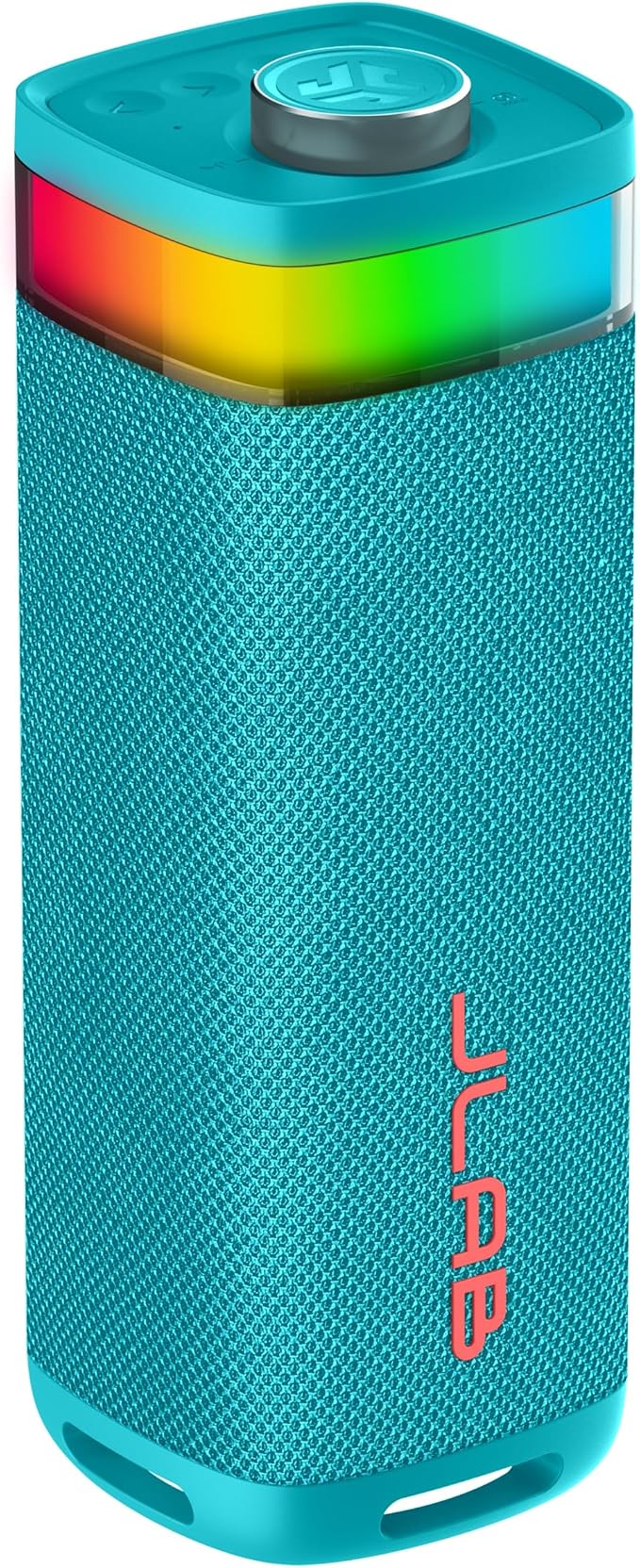 JLab, JBuds Party, Portable Bluetooth Speaker, Waterproof Outdoor Speaker, RGB Lighting, Multi-Speaker Connect, Cyan