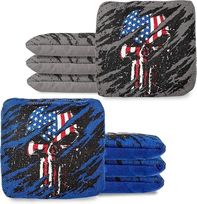 Play Platoon Pro Cornhole Bags Set of 8 - Professional Dual Sided Slick and Sticky Side Competition Corn Hole Bags - Tournament Series