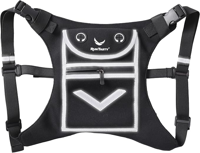Running Mini Backpack Vest for Men & Women - Hi-viz gear, Holds Valuables, any Phone - Ideal for Fitness, Walking, Cycling!