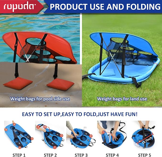 ropoda Pool Cornhole Board Set, 3ft x 2ft Corn Hole Games for Adults