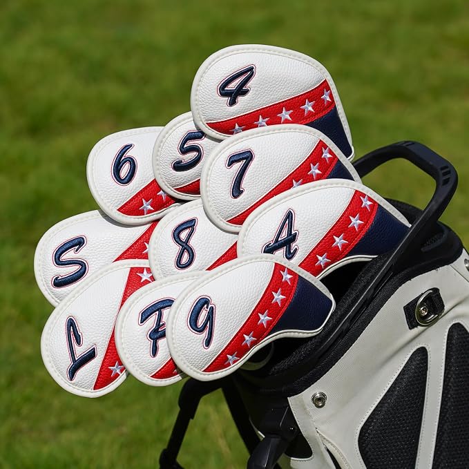 Craftsman Golf US Flag Neoprene Golf Club Head Cover Wedge Iron Protective Headcover for Callaway, Ping, Taylormade, Cobra, Etc.