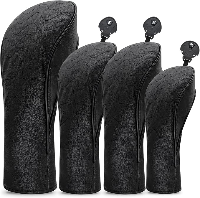 Golf Accessories Golf Club Covers for Golf Driver Headcovers Fairway Wood Headcover Hybrid Head Covers for Men Women Golfer Fit the Most Brands