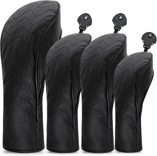 Golf Accessories Golf Club Covers for Golf Driver Headcovers Fairway Wood Headcover Hybrid Head Covers for Men Women Golfer Fit the Most Brands