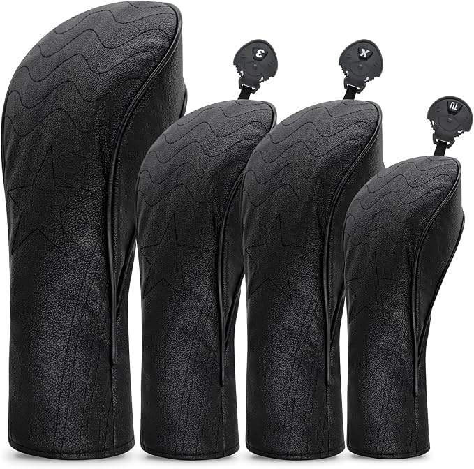 Golf Accessories Golf Club Covers for Golf Driver Headcovers Fairway Wood Headcover Hybrid Head Covers for Men Women Golfer Fit the Most Brands