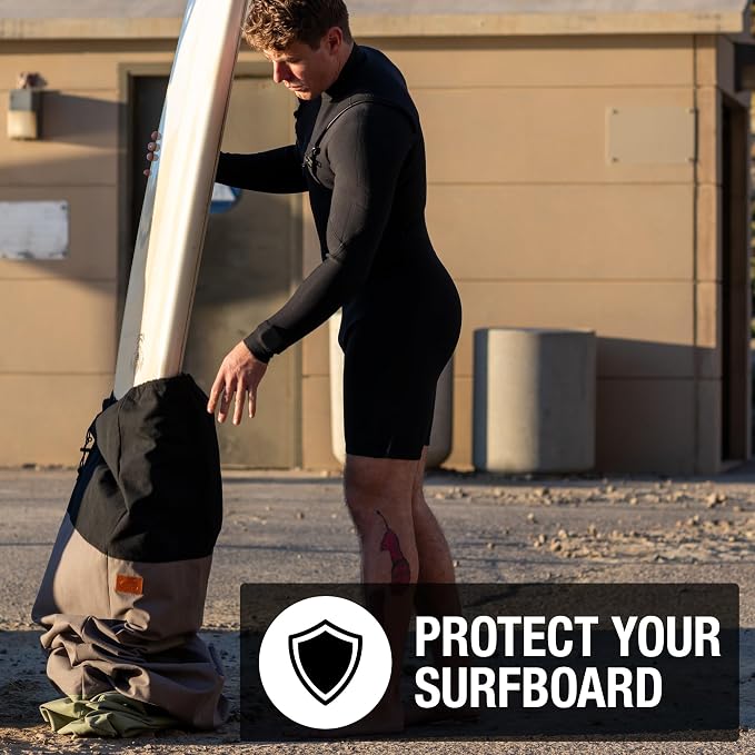 Ho Stevie! Canvas Surfboard Bag Cover - No Melted Wax on Car - Sun/Ding Protection
