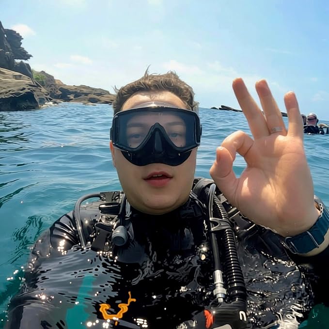 Tilos Single Lens Panoramic Large Wide View Mask for Scuba Diving & Snorkeling