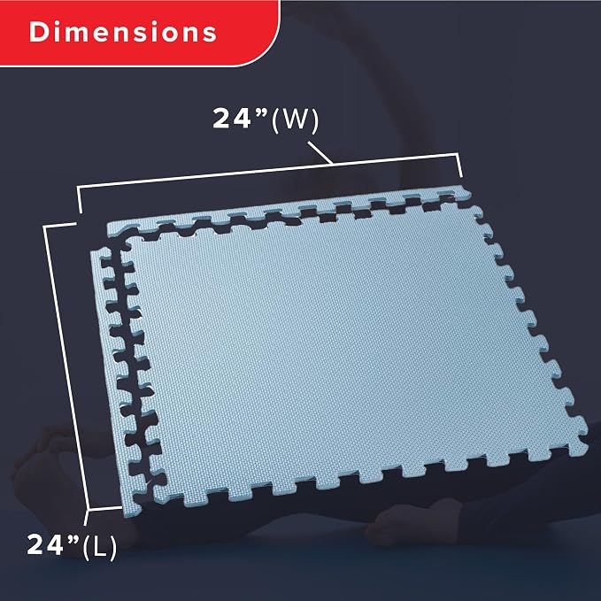 We Sell Mats 1/2-inch Multi-Purpose, Sky Blue, 100 Sq Ft (25 Tiles)