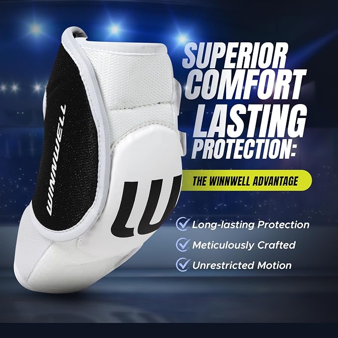 Winnwell Classic Hockey Elbow Pads- Protective Hockey Gear for Youth, Junior, Senior Players - Equipment for Roller, Street & Ice Hockey