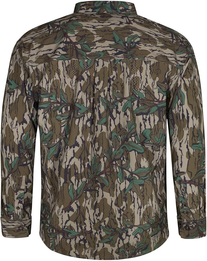 Mossy Oak Men's Men's Tibbee Technical Lightweight Camo Hunting Shirt
