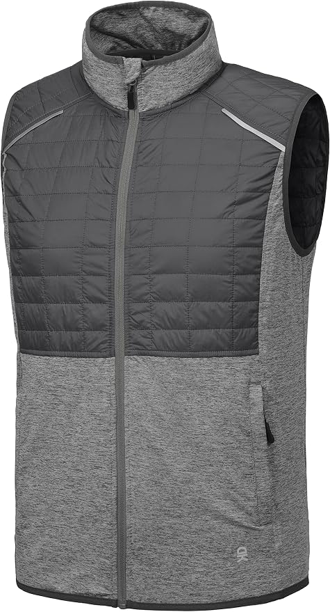 Little Donkey Andy Men's Lightweight Golf Vest Warm Outdoor Sleeveless Jacket for Hiking Travel Running Casual