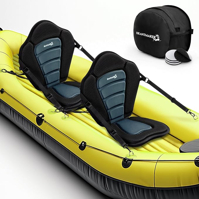 BRANTMAKER Kayak Seats with Back Support, Paddle Board Seat, Universal Thicken Cushion for Inflatable Paddleboard, Sup, Canoe, Ocean Kayak