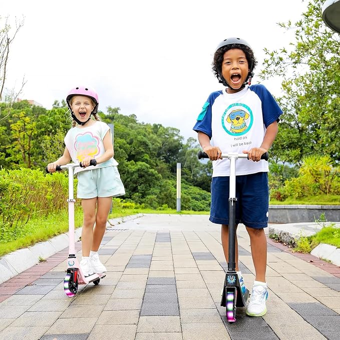 Caroma Electric Scooter for Kids Ages 6-14, 120W Motor & 15 Mph, 85 Mins Ride Time, Adjustable Height & Speed, LED Display, Kids Electric Scooter, Best Gifts for Boys & Girls