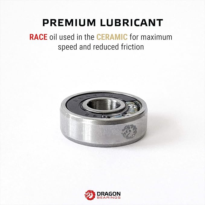 Fireball Dragon Skateboard Bearings Set 8 Pack - Fast 608 Longboard Bearings Set for Skateboards Inline & Roller Skates - Bearings for Skateboarding Guaranteed for Life