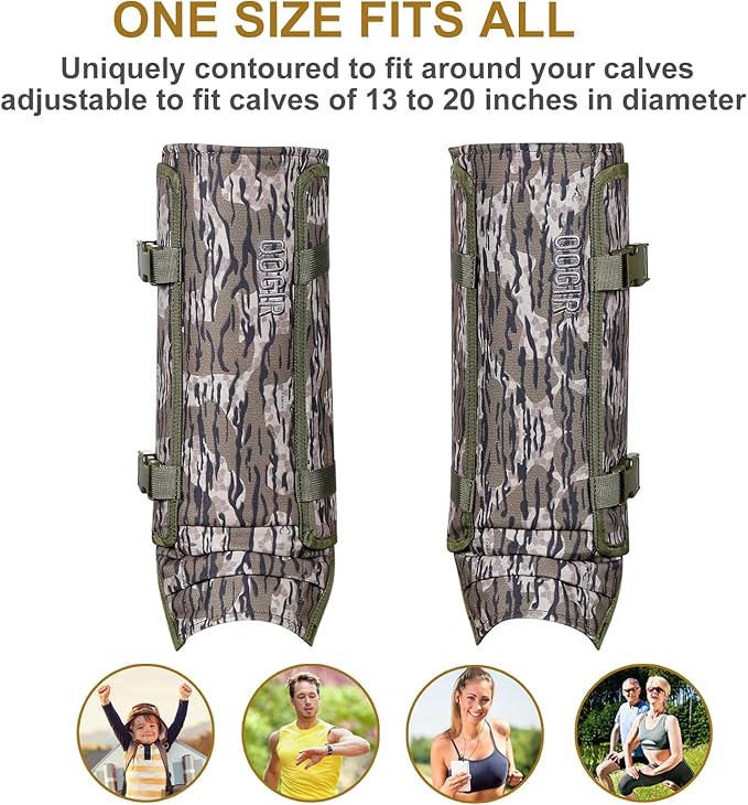 UIIHUNT Snake Gaiters, Waterproof Snake Chaps Snake Gaiter for Men Women, Adjustable Snake Bite Protection Snake Guards