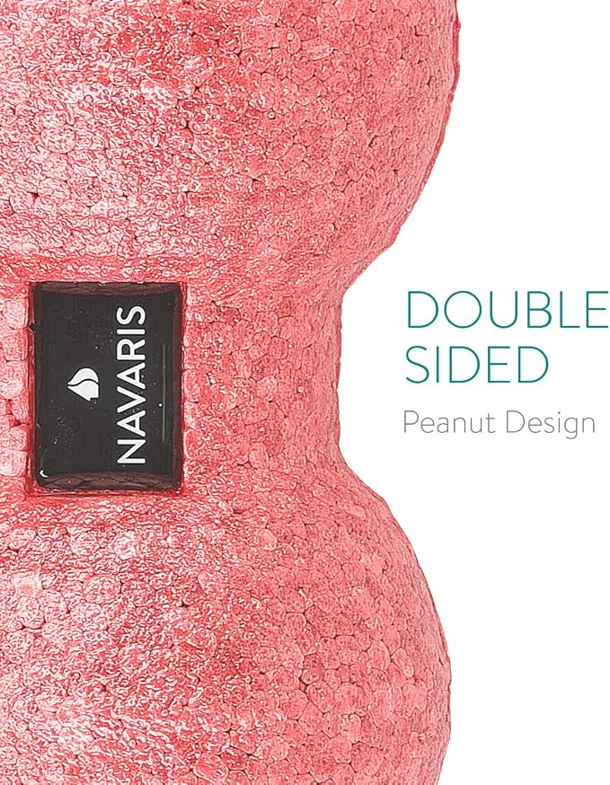 Navaris Double Massage Ball - Peanut Shaped Self-Massage Balls Trigger Point for Muscle Relaxation - Peanut Balls