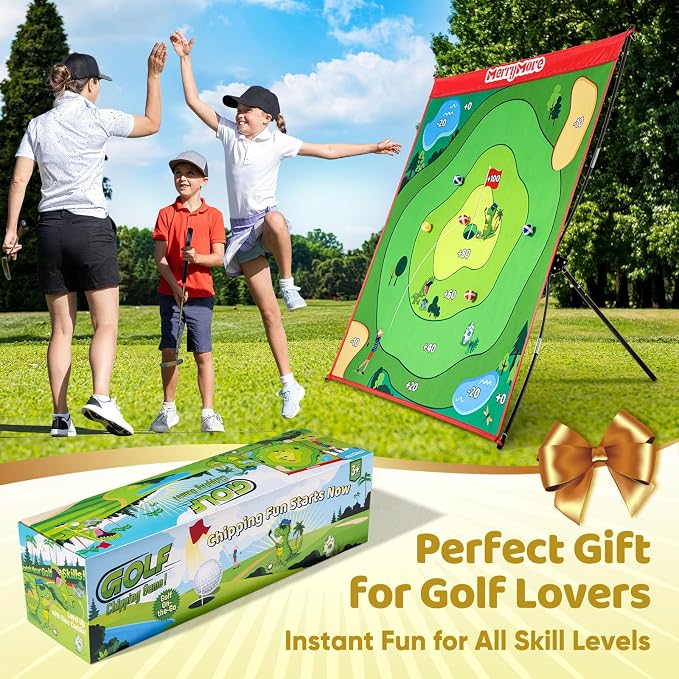 Golf Chipping Game Set: Portable Indoor & Outdoor Sticky Golf Games Fun, Family Backyard Yard Golf Target Game Set (Golf Club Not Included)