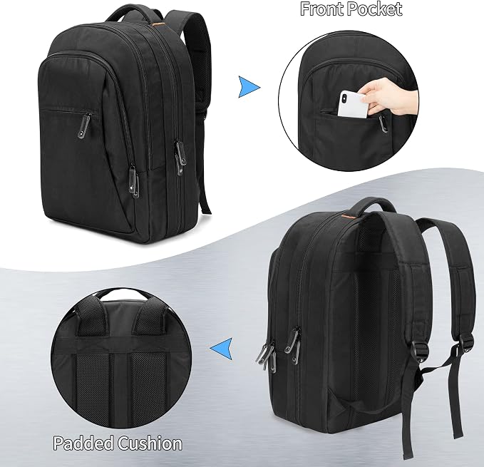 samdew Three-layer Chef Backpack with Knife Bag, Professional Knife Backpack & Chef Bag with 12 + 23 Slots & Multiple Pockets, Chef Knife Carrying Case Roll for Kitchen Utensils (Knife Not Included)