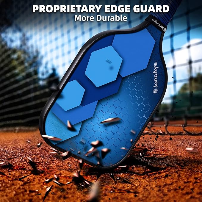 JoncAye Pickleball Paddles Set of 4 or 2, USAPA Approved Fiberglass Rackets with Outdoor Indoor Balls, Bag, Overgrip, Lightweight for Family, Professional Equipment for Beginners Intermediate