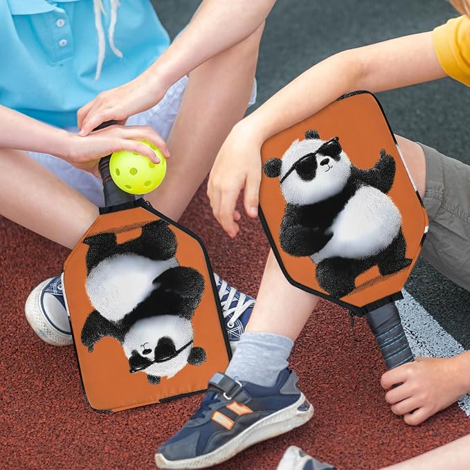 Stripe Design Pickleball Paddle Cover - Protective Polyester Sleeve for Paddles