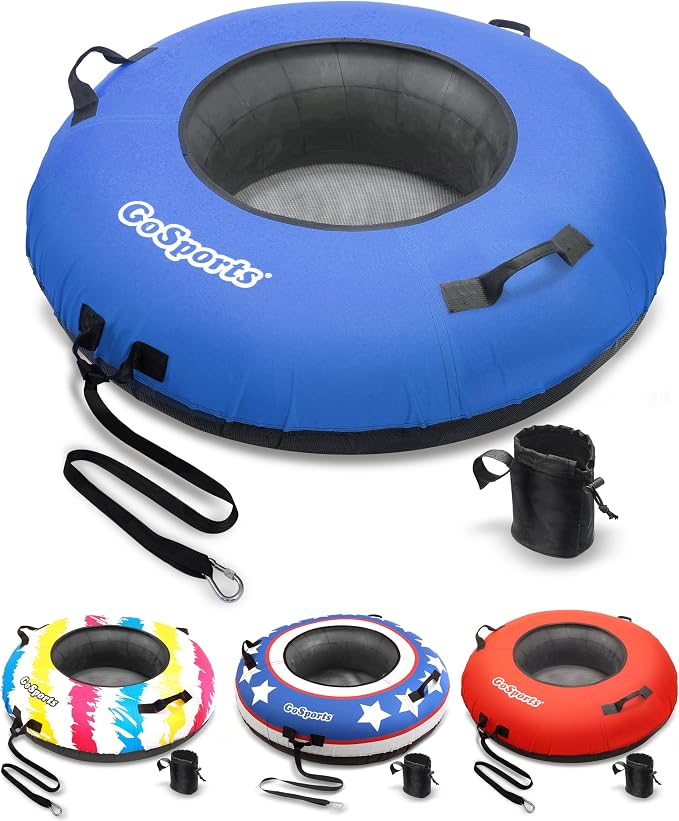 GoSports 44 Inch Heavy-Duty River Tube with Premium Canvas Cover - Commercial Grade River Tube - Stars & Stripes