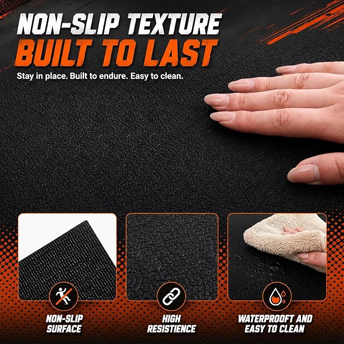 Drydiet Treadmill Mat 51" x 24", 6mm Extra Thick Bike Mat for Indoor Stationary Walking Pad, Spin Bike, Elliptical & Rowing Machine, Anti-Slip Shock Absorbing Floor Protector for Hardwood and Carpet
