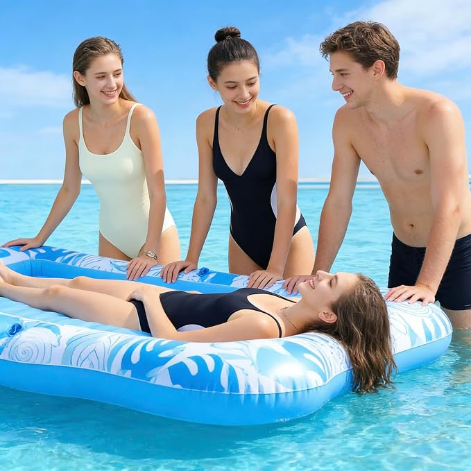 Inflatable Tanning Pool Lounger Float for 2 Person