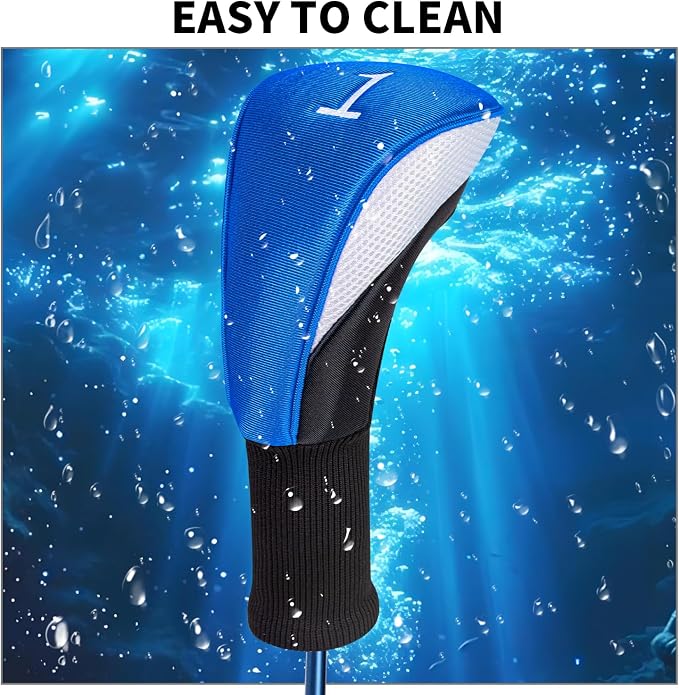 Wood Headcover Golf Club Covers Driver Headcovers Nylon Head Covers Designed to Fit All Woods - 3/4/5/6 Pack/Set Golf Accessories Suitable for Men and Women